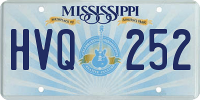 MS license plate HVQ252