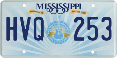 MS license plate HVQ253