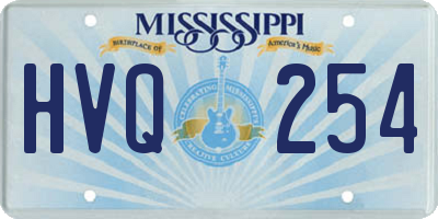 MS license plate HVQ254