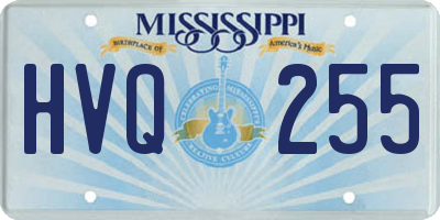 MS license plate HVQ255