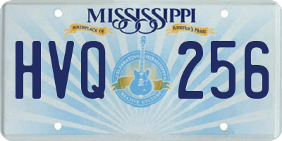 MS license plate HVQ256