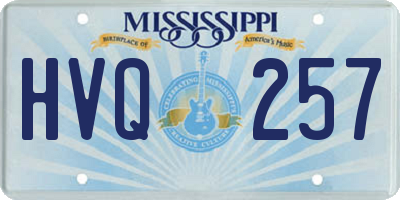 MS license plate HVQ257