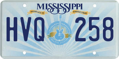 MS license plate HVQ258