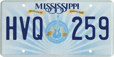 MS license plate HVQ259