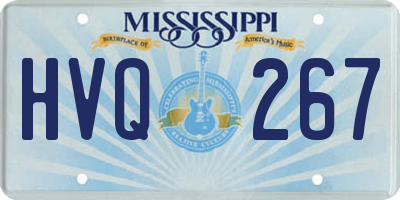 MS license plate HVQ267