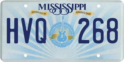 MS license plate HVQ268