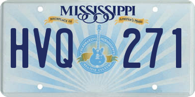 MS license plate HVQ271