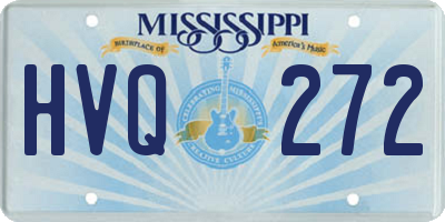 MS license plate HVQ272