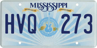 MS license plate HVQ273