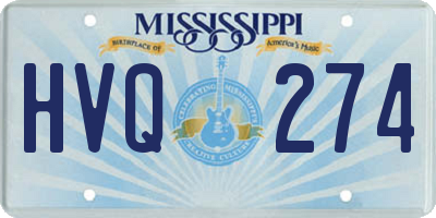 MS license plate HVQ274