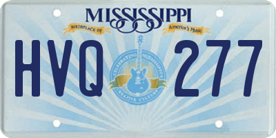 MS license plate HVQ277