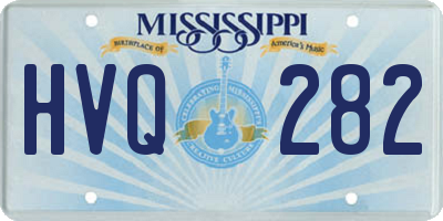 MS license plate HVQ282