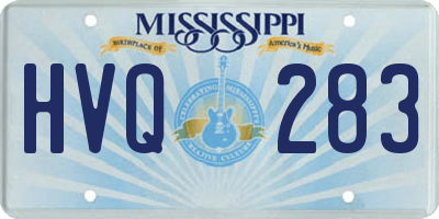 MS license plate HVQ283