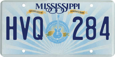 MS license plate HVQ284
