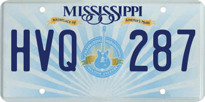 MS license plate HVQ287