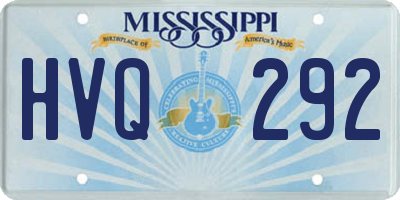 MS license plate HVQ292