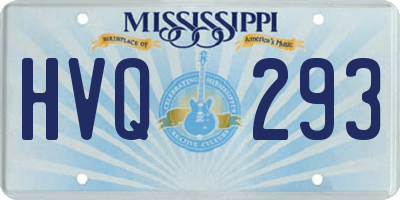 MS license plate HVQ293