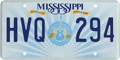 MS license plate HVQ294
