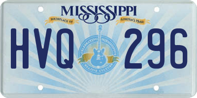 MS license plate HVQ296