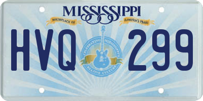 MS license plate HVQ299