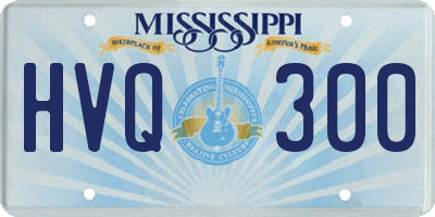 MS license plate HVQ300