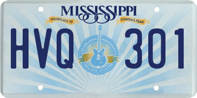 MS license plate HVQ301