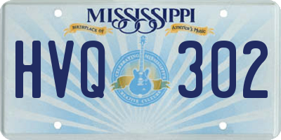 MS license plate HVQ302