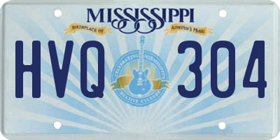 MS license plate HVQ304