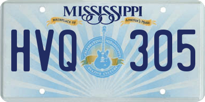 MS license plate HVQ305