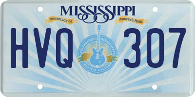 MS license plate HVQ307
