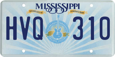 MS license plate HVQ310