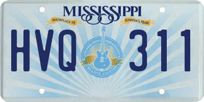 MS license plate HVQ311