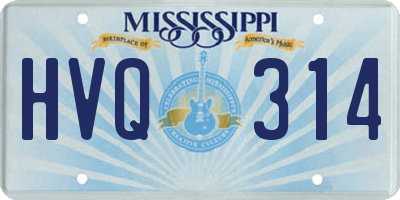 MS license plate HVQ314