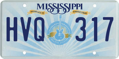 MS license plate HVQ317