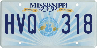 MS license plate HVQ318