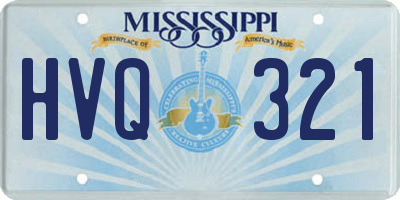 MS license plate HVQ321