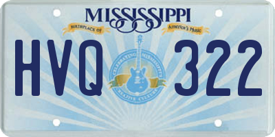 MS license plate HVQ322