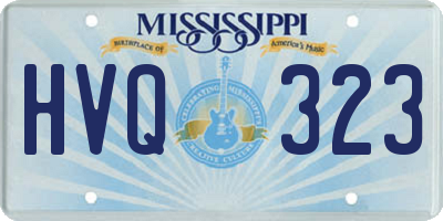 MS license plate HVQ323