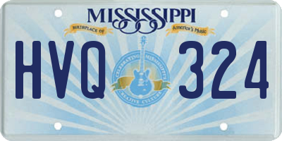 MS license plate HVQ324