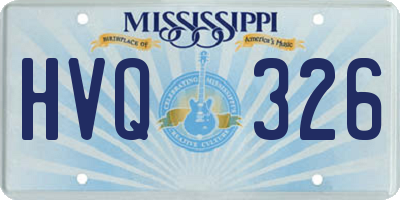 MS license plate HVQ326