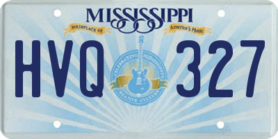 MS license plate HVQ327