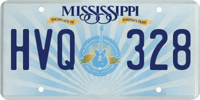 MS license plate HVQ328
