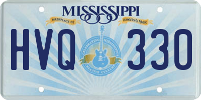MS license plate HVQ330