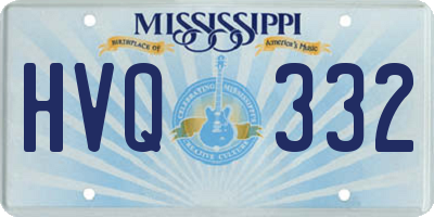 MS license plate HVQ332