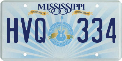 MS license plate HVQ334