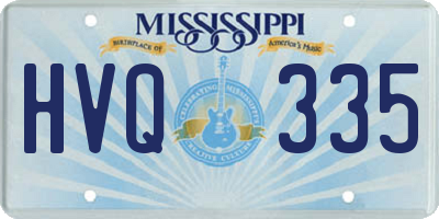 MS license plate HVQ335