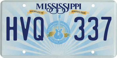 MS license plate HVQ337