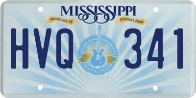 MS license plate HVQ341