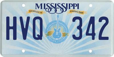 MS license plate HVQ342
