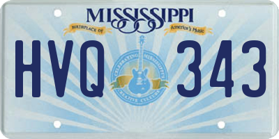 MS license plate HVQ343